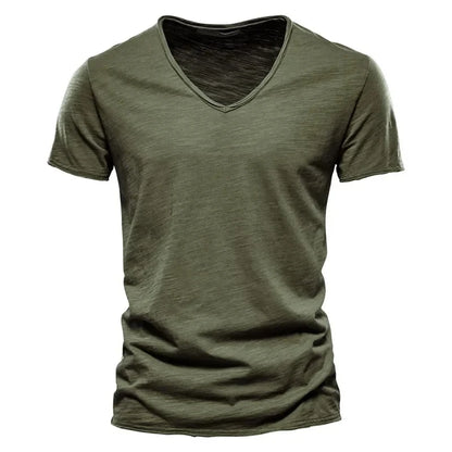 100% Cotton Men T-shirt Casual Soft Fitness Summer Thin T-shirts Men&