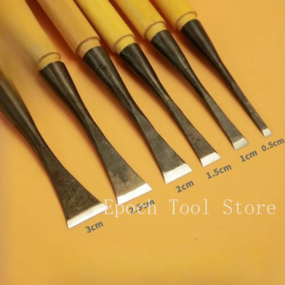 Hand Wood Carving Tools Set Woodworking Chisels with Flat Knife Round Knife for Hand-Carved Sculptures &amp; Decorative Engraving