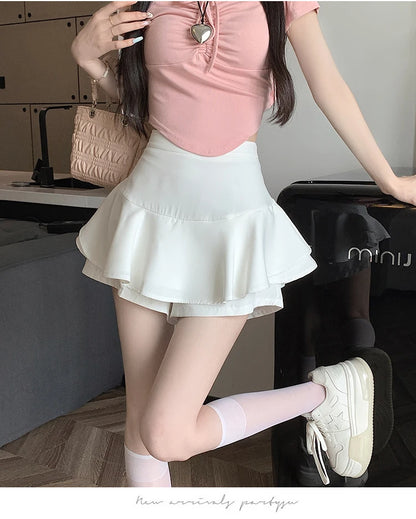 Woman Skirt Short White Skirts for Women High Waist Gyaru Korean Fashion Chic and Elegant Premium Quality Stylish Style
