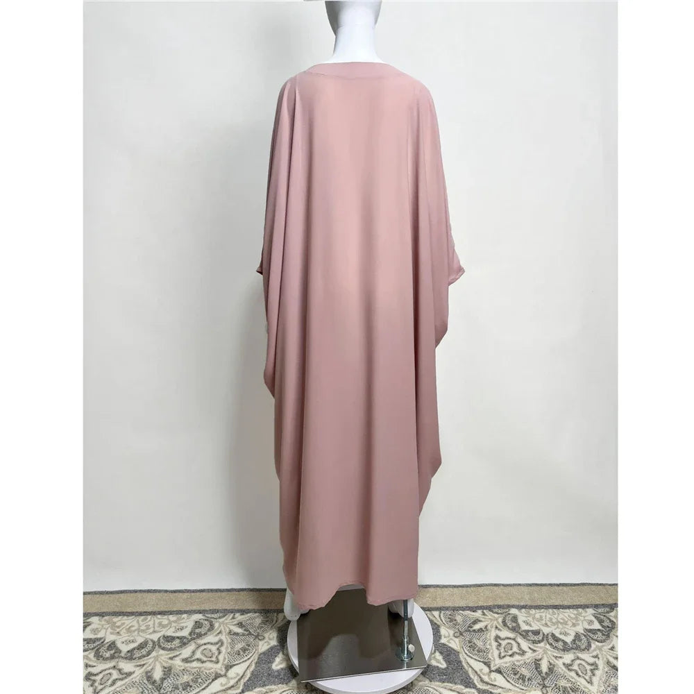 Moroccan Caftan Abayas Muslim Women Embroidery Bat Sleeve Maxi Dresses Eid Ramadan Kaftan Turkey Arabic Islamic Dubai Djellaba