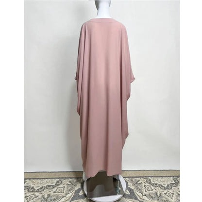 Moroccan Caftan Abayas Muslim Women Embroidery Bat Sleeve Maxi Dresses Eid Ramadan Kaftan Turkey Arabic Islamic Dubai Djellaba