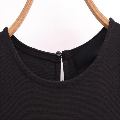 Fashion Party Dress for Women Fashion Autumn Winter New Round Neck Sleeveless Sequined Patchwork Chic Female Evening Clothing