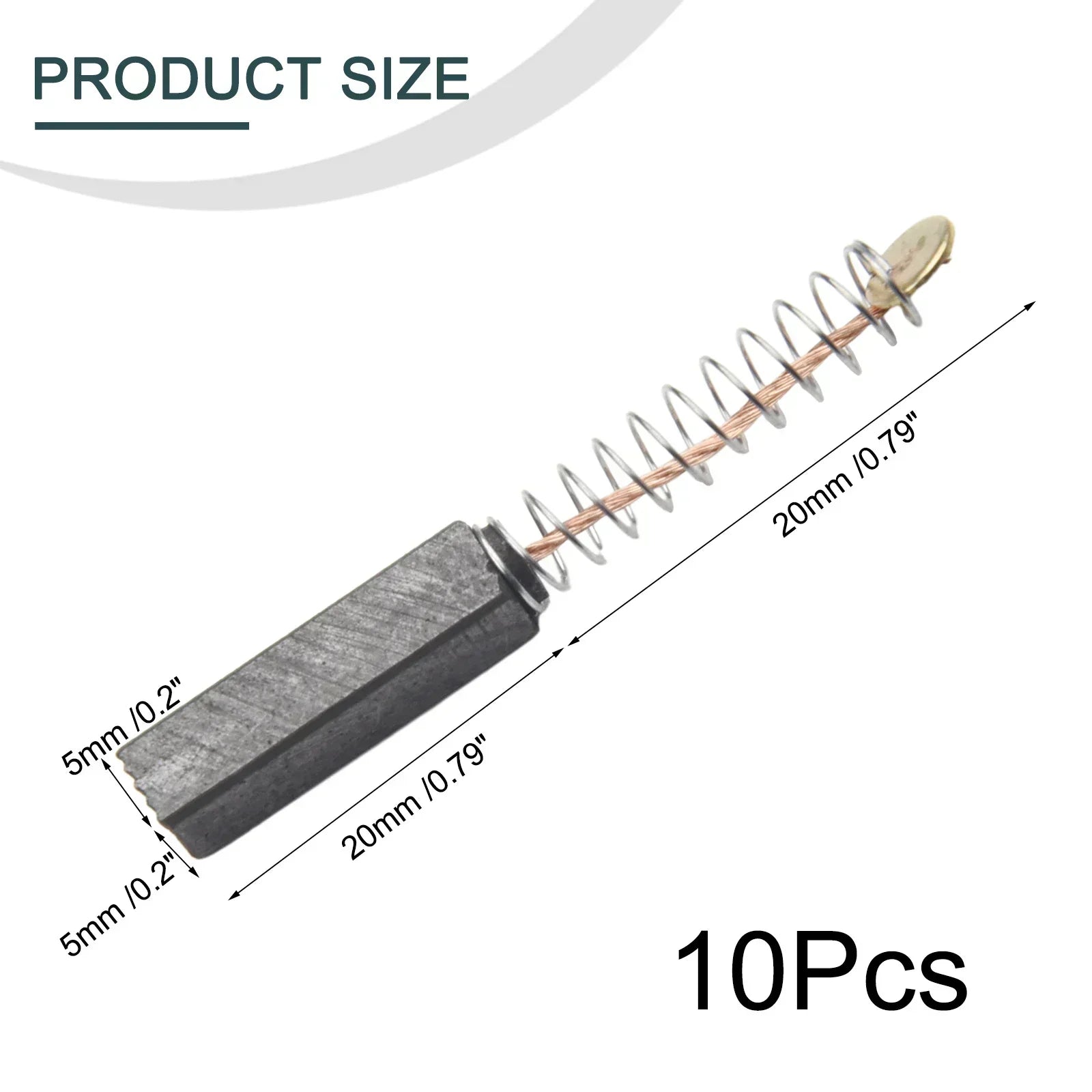 10pcs Carbon Brushes Replacement For Electric Motors Circular Saws Miter Saws Drills Hammer Drills Power Tool Access 20x5x5mm