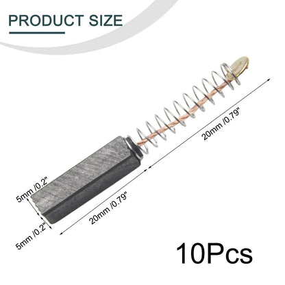 10pcs Carbon Brushes Replacement For Electric Motors Circular Saws Miter Saws Drills Hammer Drills Power Tool Access 20x5x5mm