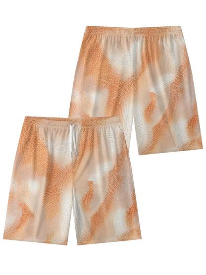 Lines Abstract Colorful Art Printed Urban Shorts Summer Essential Cool Chic Beachwear Gym Streetwear Couple All-Match Oversized