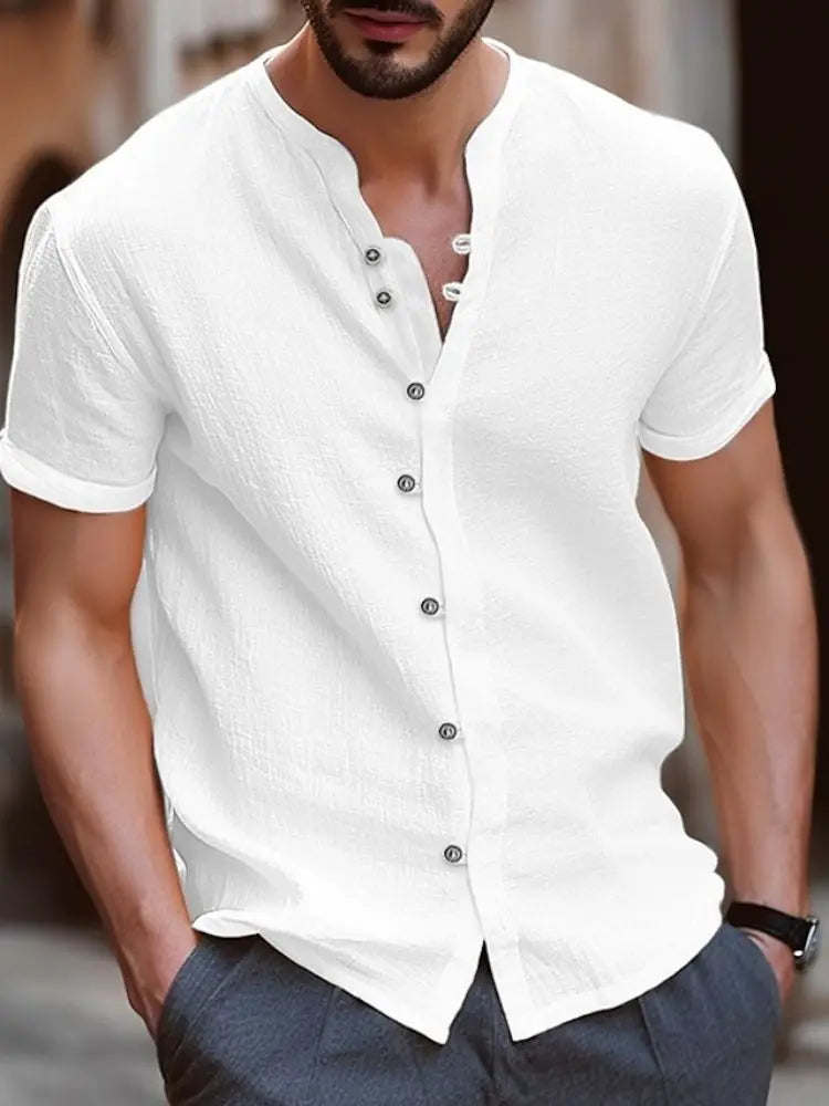 New linen shirt men&