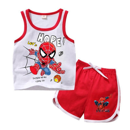 Verano T-shirts Girls Boys Graphic Pure CottonTee Cartoon Anime Clothing Sleeveless Tops