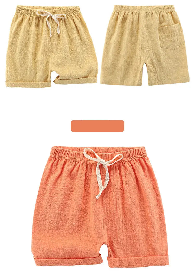 Short Pants Children Shorts for Boys Girls  Clothes Cotton Solid Breathable Summer  Casual Sports Beach Kids Shorts ElasticYoung