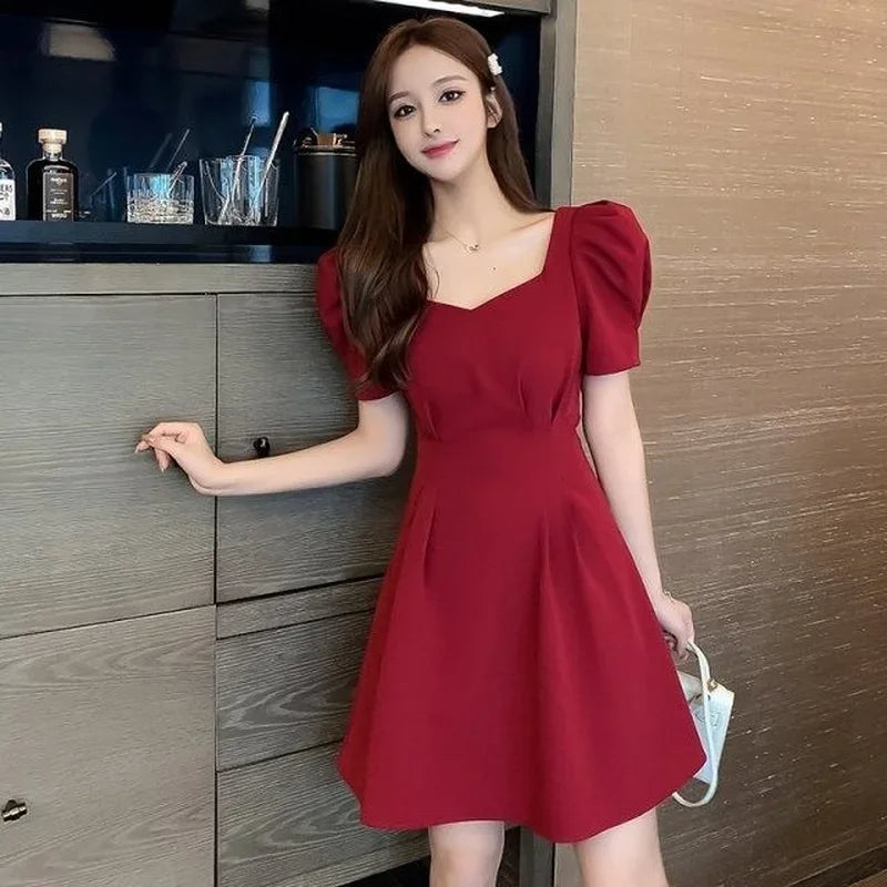 Red Short Dresses for Women 2025 Black Backless Woman Dress Mini Open Back Clothes Xxl Summer Aesthetic Fashion Promotion Sale X