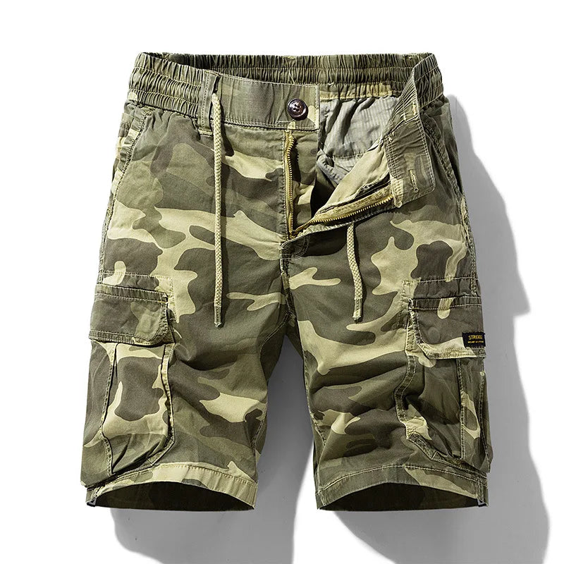 Men Shorts 2023 Fashion Plaid Beach Shorts Mens Casual Camo Camouflage Shorts Military Short Pants Male Bermuda Cargo Overalls