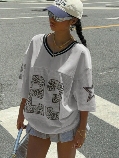 2025 New Sports Jersey Women Printed T-Shirt NO.23 Basketball Jerseys Streetwear Couple Same Style Oversized Men Woman Clothing