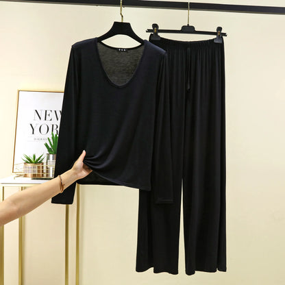 Pijama Feminina New Modal Comfort Sleepwear For Sleeping Clothes Long Sleeve Pant Set Women&