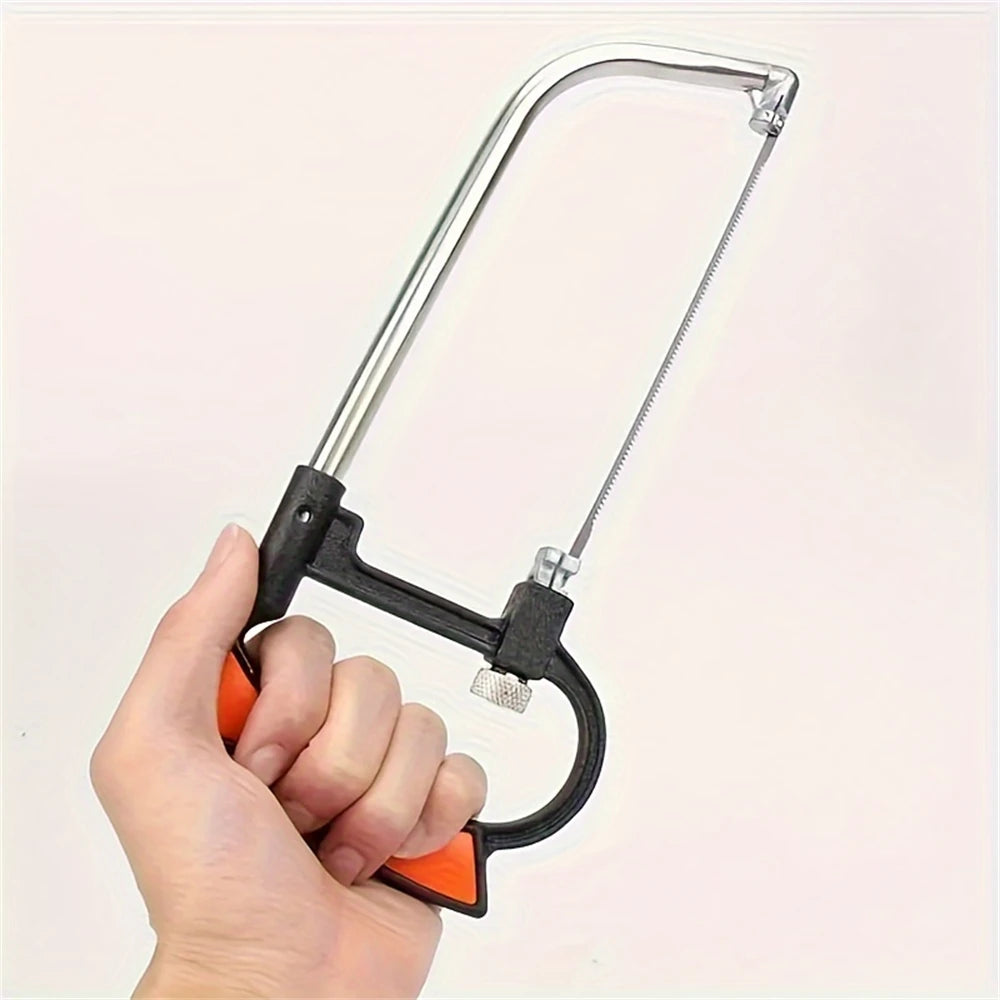 7pcs Hacksaw Set,Woodworking Hand Saw,with 6 Steel Saw Blades,Adjustable Frame,DIY Hand Tools,for Metal Wood PVC Plastic&amp;Rubber