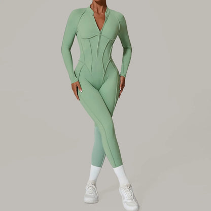 Yoga Suit Gym Set Women Training Sportswear Fitness Long Sleeved Sports Jumpsuit Women Push Up Female Workout Clothes Bodysuits