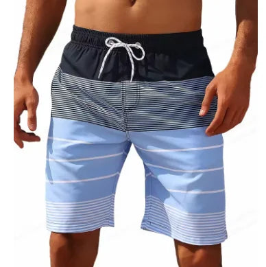 Sea Beach Casual Classic Stripe Beach Shorts For Men Loose Breathable Quick Dry Sport Board Short Summer Fashion New Short Pant