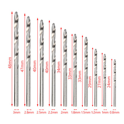 0.3-3.2mm  Small Hand  Drill Set  Woodworking Drilling Tools For Models Hobby DIY Jewelry Craft Hand Manual Drill Bit
