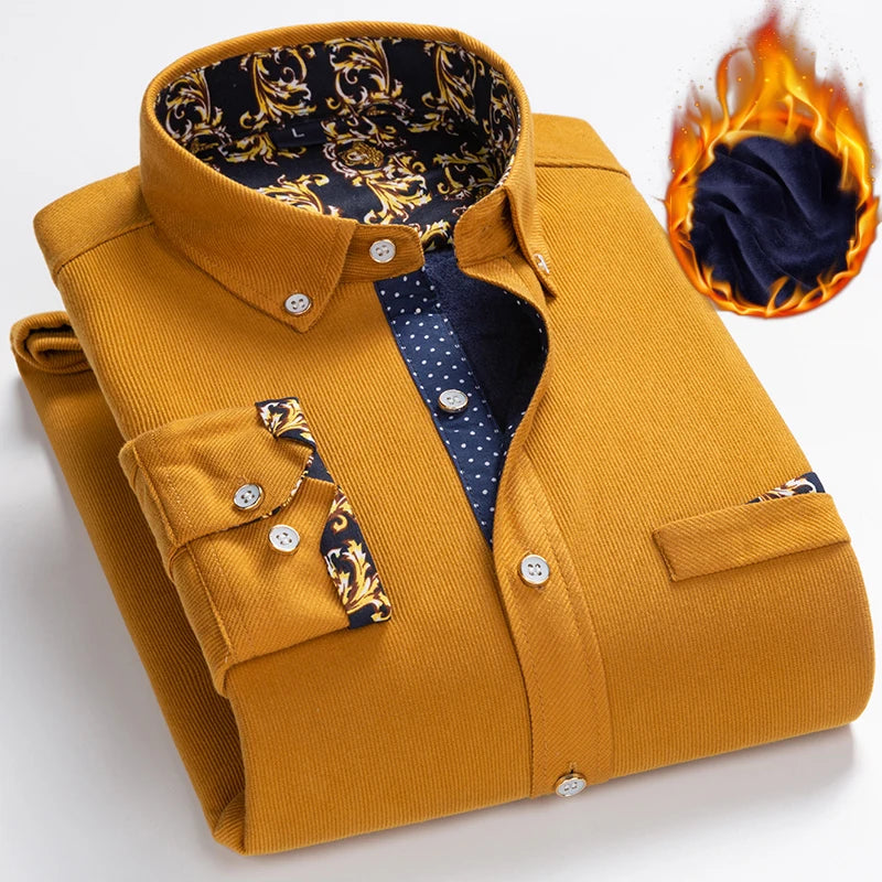 Mens Clothing Shirt For Men Long Sleeve Casual Shirt Winter Camisas Blouse Men&