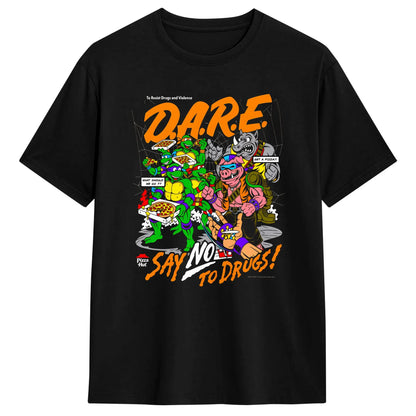 TMNT D.A.R.E. Just Say No 100 Cotton T-Shirts  Hipster Tshirt for Men&
