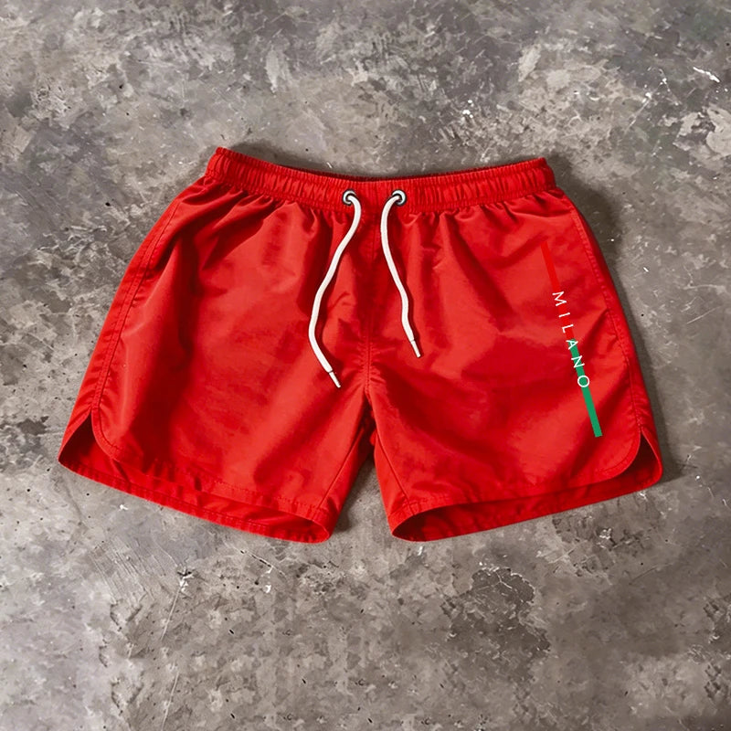 Summer Mens Beach Shorts Casual Quick Dry Surf Man Swimwear Outdoor Jogging Shorts Swimming Fashion Elastic Waist Sports Pants