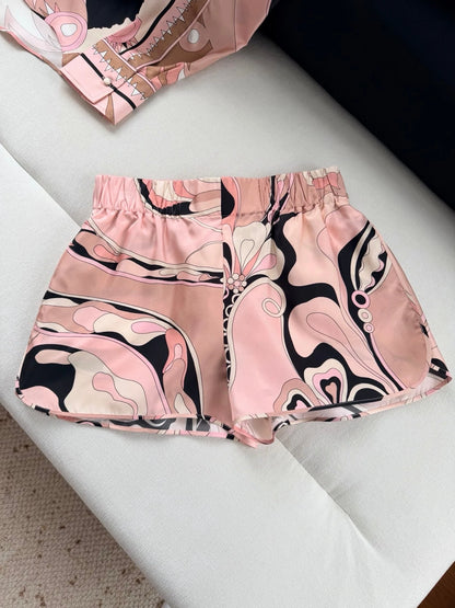 Trendy Shorts Skirts Top Set Women&