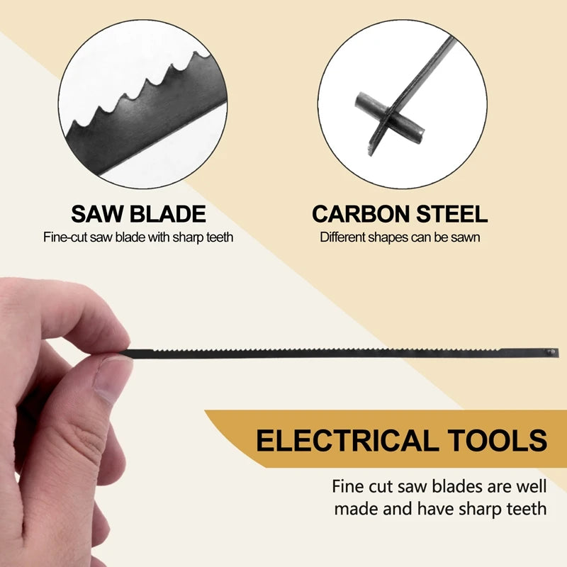 Scroll Saw Blades,Fretsaw Blade,Scroll Saw Blades,Scroll Saw Blades With Pin, 10/15/18/24 Teeth,Suitable For Woodworking