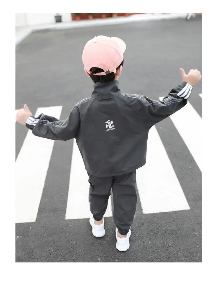2023 Kids Clothes Boys Spring Autumn teenage Sports Suit Boys Set tracksuits Children Clothing Set 2pcs coat+Pants Causal