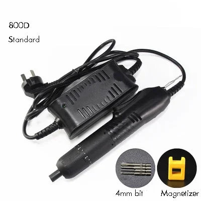 Electric Screw driver with Power Adapter, 800, 801, 802, 1/4 Interface, Adjustable Torque Power Screwdriver Screw Bit Gun