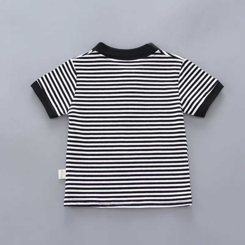 Kids Striped Clothing Sets Boys Girls Short Sleeve T-shirt+Shorts 2Pcs Children Clothes Suits Baby Tracksuit Outfits 1-5 Years