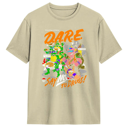 TMNT D.A.R.E. Just Say No 100 Cotton T-Shirts  Hipster Tshirt for Men&