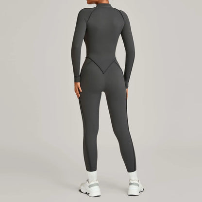 Yoga Suit Yoga Bodysuit Gym Set Women Sportswear Fitness Long Sleeve Sports Jumpsuit Female Workout Clothes One-piece Tracksuits