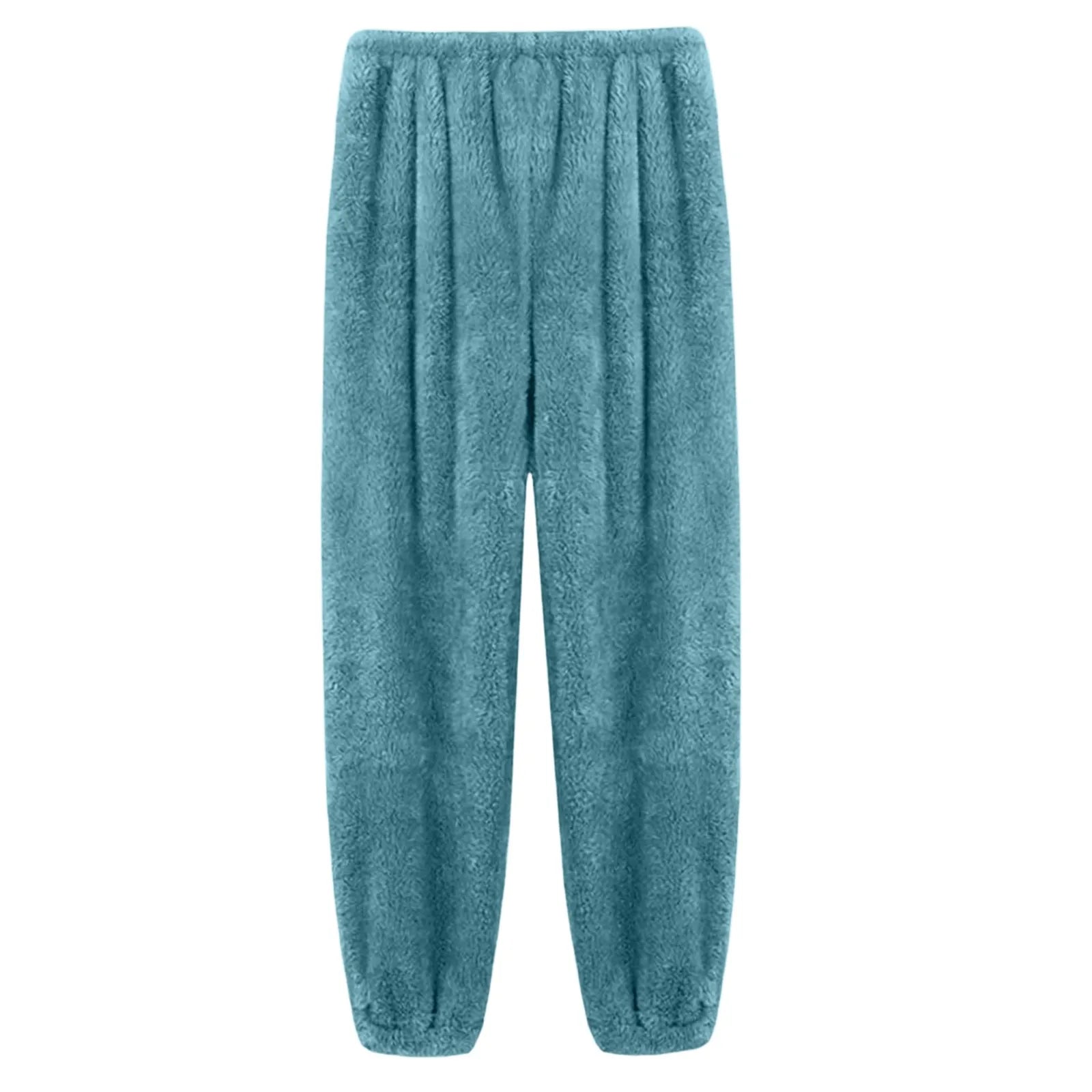 Pajamas Pants For Women Warm Winter Solid Color Sleepwear Pyjamas Plush Pants Women Nightwear Fashionable Home Wear