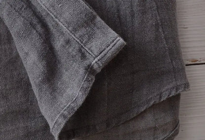 Linen Short Sleeved Shirt for Men, Trendy Japanese Retro Solid Color Summer Thin Casual Loose Cool Shirt Top