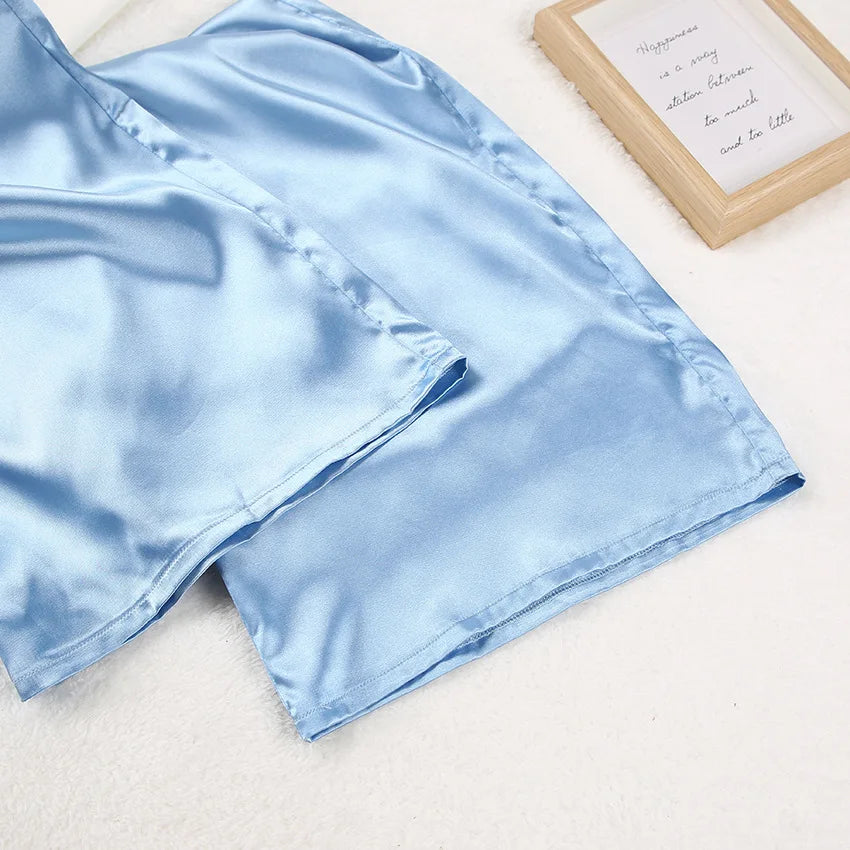 Silk-like Sleepwear Set Women&