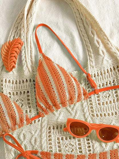 New Ribbed Bikini Swimsuit Female Swimwear Women Two-pieces Bikini Set Bather Bathing Suit Swim Suit Beachwear Купальник Женский