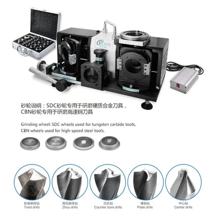 Drill Bit Grinding Machine 5000RMP Unity Drill Re-Sharpener F1-20 Drill Grinding Machine Alloy Twist Drill Grinding Machine