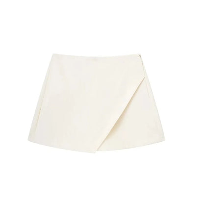 MUJER Black Skirt Shorts Women High Waist Mini Skirt Shorts Woman Fashion Asymmetric Skort For Women 2025 Summer Short Skirts