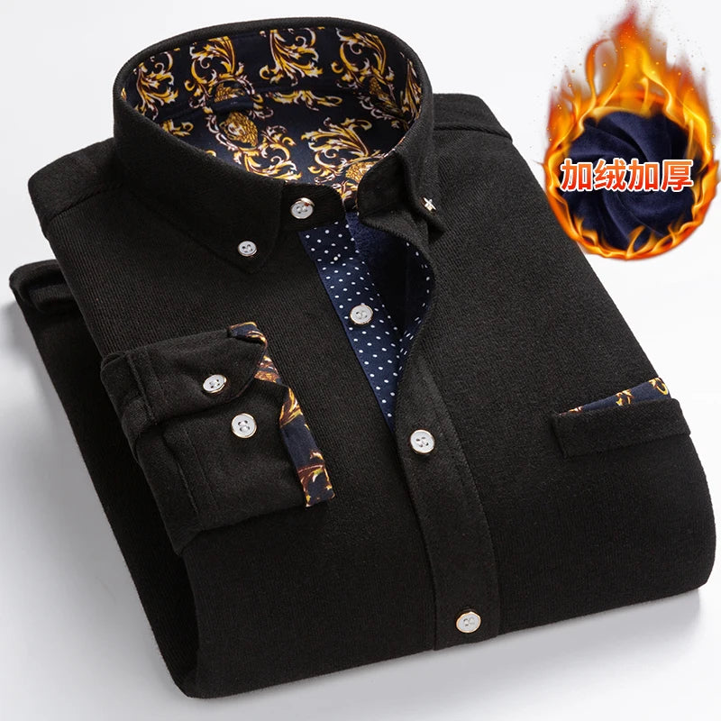 Mens Clothing Shirt For Men Long Sleeve Casual Shirt Winter Camisas Blouse Men&