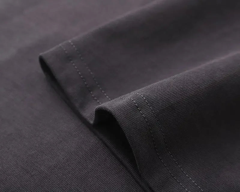 600g Cotton T-Shirts Men Short Sleeved Heavyweight Summer Round Neck Loose Breathable Shirt for Men Women Basic Tee
