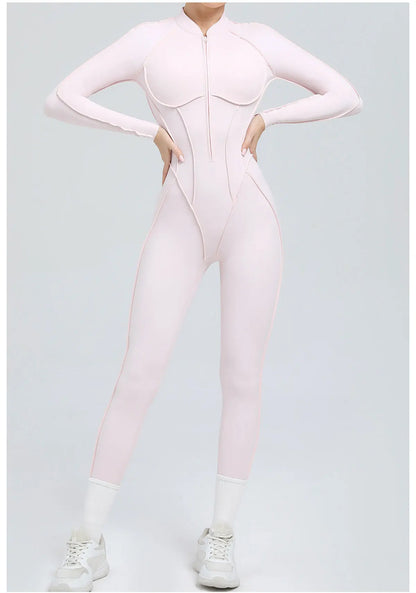 Yoga Suit Gym Set Women Training Sportswear Fitness Long Sleeved Sports Jumpsuit Women Push Up Female Workout Clothes Bodysuits