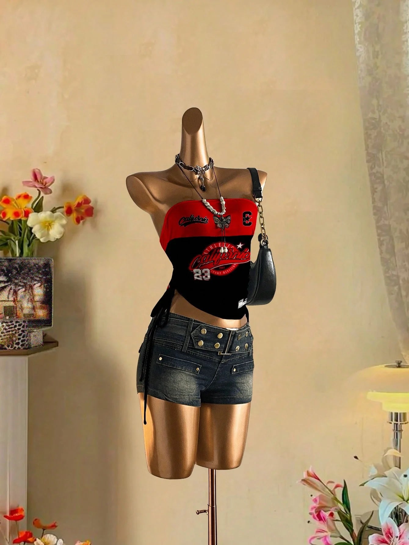 cropped top  ，Women&