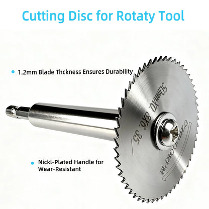 High-Speed Steel Saw Blades 10PCS, 1/4" Hex Shank Universal Fit for Grinders, Metal/Wood/Plastic Cutting Discs, Durable Rotary T