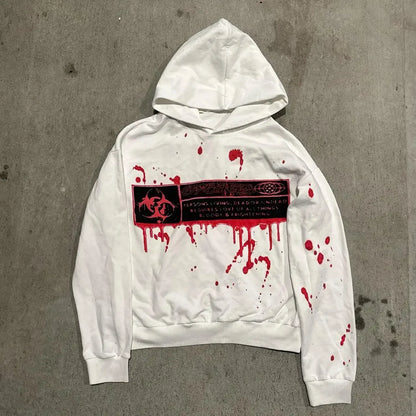 Harajuku Hoodies Women Goth Streetwear Tops Gothic Grunge Couples Sweatshirt Drolandmiller Oversized Hoodie Y2k Clothes