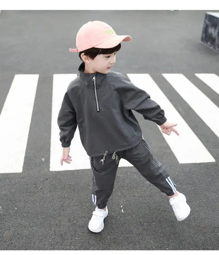 2023 Kids Clothes Boys Spring Autumn teenage Sports Suit Boys Set tracksuits Children Clothing Set 2pcs coat+Pants Causal