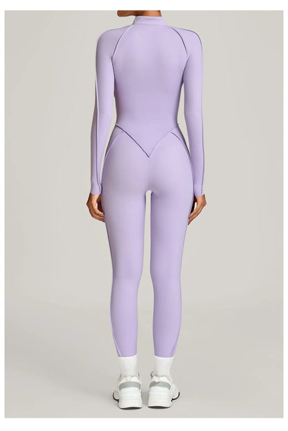 Yoga Suit Yoga Bodysuit Gym Set Women Sportswear Fitness Long Sleeve Sports Jumpsuit Female Workout Clothes One-piece Tracksuits