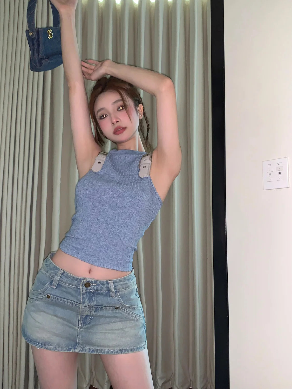 Tanks Women Personality Streetwear Ins Patchwork Design Summer Female Hotsweet Fashion Slim Korean Style Sexy Casual Sleeveless