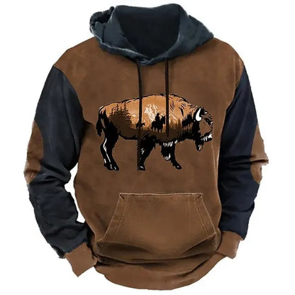 Hoodies For Men Y2k Golf Camping Casual cowboy Long Sleeve Autumn Fashion Sweatshirts 3d Printed Hooded Holiday Loose Oversized