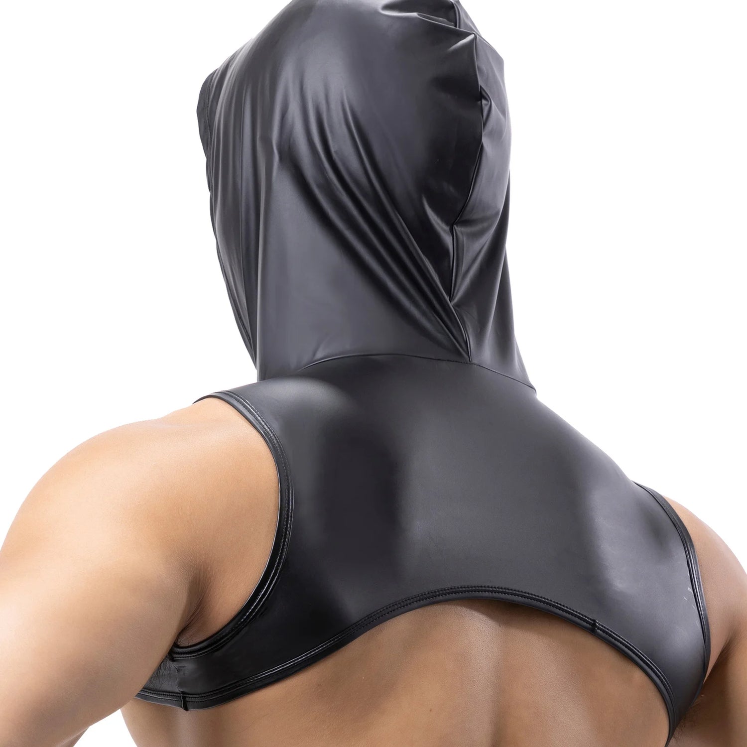 Tank Tops Sexy Mens Muscle Hooded Clubwear Crop Top Performance Stage Costume Muscle Tank Tops Fitness Sleeveless Vest