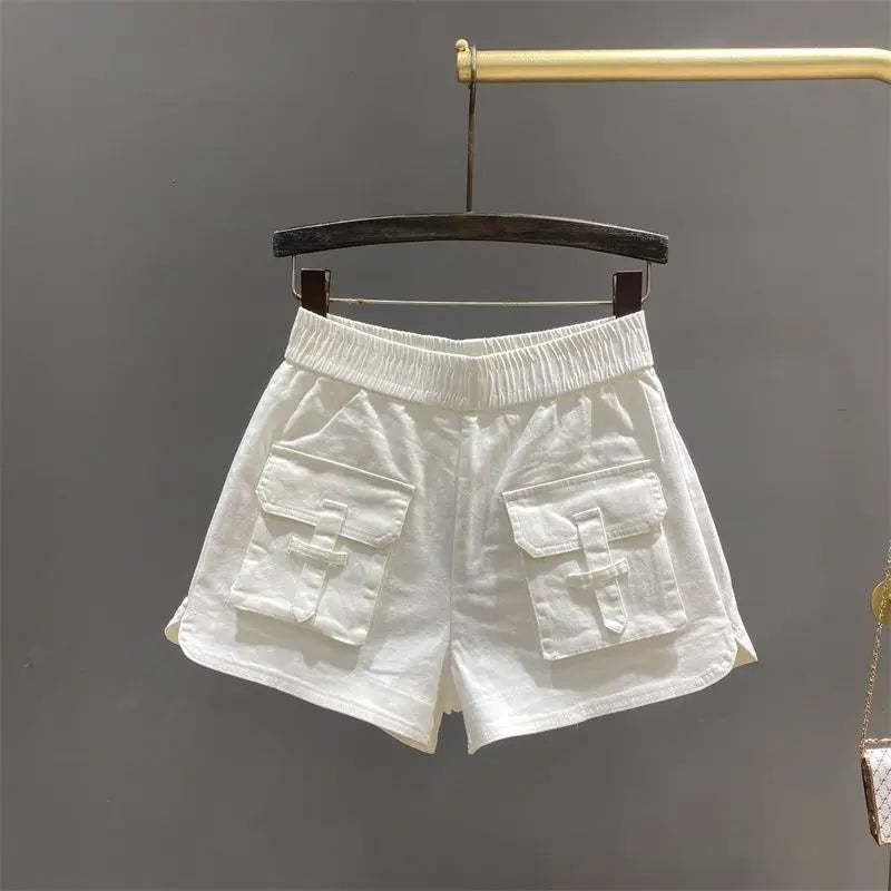 High Waist Wide Shorts for Women Casual Short Pants Woman New In Low Price Y2k Harajuku Aesthetic Trend 2025 Cheap Stretchy Hot