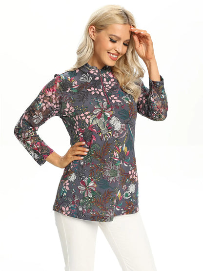 Women Woven Fashionable Casual Top For Spring And Autumn