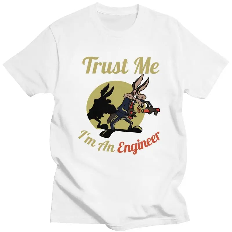 Custom Trust Me Im An Engineer T Shirts for Men 100% Cotton Tee Tops Tshirt Short-Sleeve Fashion T-shirt